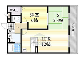 アークファイブ 1LDKの間取図画像