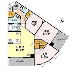 Y'sCourt千里山 3LDKの間取図画像