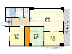 ヴィラ清和 3LDKの間取図画像