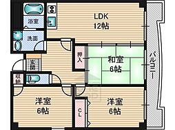 カルムドイ 3LDKの間取図画像