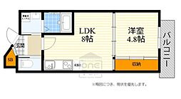 ル・レーヴ江坂 1LDKの間取図画像