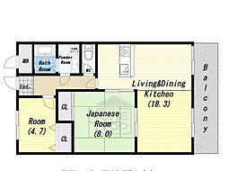 パークハイツアイリス5 3LDKの間取図画像
