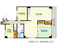 ルミエール万博公園 3LDKの間取図画像