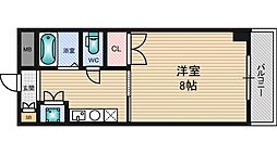 ラファイン江坂 1Kの間取図画像