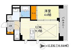 第26関根マンション 1LDKの間取図画像