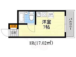 シティパレス緑地公園 ワンルームの間取図画像