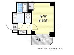Sレジデンス千里丘 1Kの間取図画像