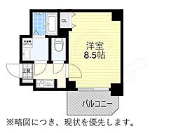 Sレジデンス千里丘 1Kの間取図画像