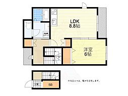 ルーチェ泉 1LDKの間取図画像