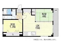 ハウジング静 2LDKの間取図画像