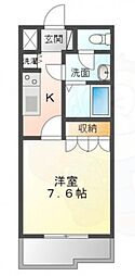 エルピス1 1Kの間取図画像