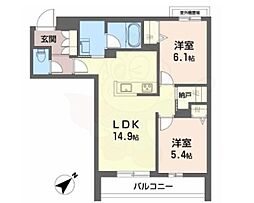 シャーメゾン ペイ ドゥ レーヴ 2LDKの間取図画像