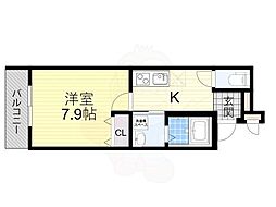 フジパレス阪急吹田駅南3番館 1Kの間取図画像