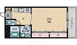 フォレスト北野 1Kの間取図画像