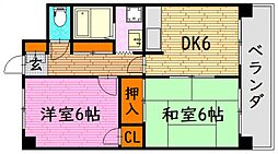 アーバン・アネックス 2DKの間取図画像