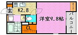 Agathon1636 1Kの間取図画像