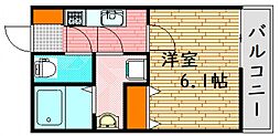 AngedeBonheur 1Kの間取図画像