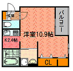 ALIVIOII 1Kの間取図画像