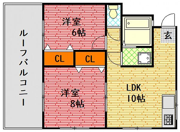 M・E　BLD　KASUMI 402号室｜広島県広島市南区霞２丁目(賃貸マンション2LDK・4階・51.80㎡)の写真 その2