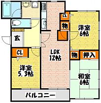 グレースヒルズK-8 302号室 ｜ 広島県広島市安佐北区落合１丁目（賃貸マンション3LDK・3階・63.89㎡） その2