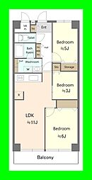 マンハイム八潮 2SLDKの間取図画像
