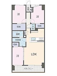 サンクレイドル八千代中央レジデンス 3LDKの間取図画像