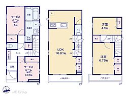 市川市原木3丁目　新築一戸建て　全3棟
