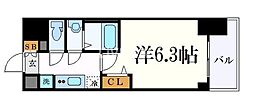 プレサンス上前津リラシス 13階1Kの間取り