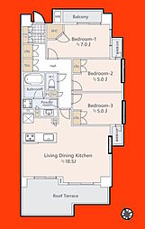 プライヴェル東中山 3LDKの間取図画像