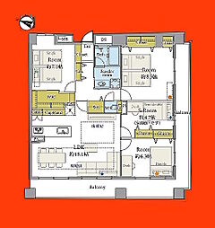 アプレ千葉センターコート 3SLDKの間取図画像