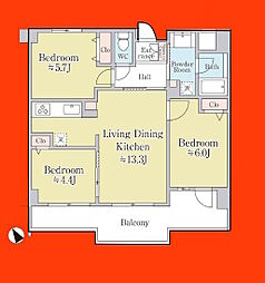 パテラ下総中山 3LDKの間取図画像