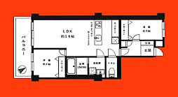 パレ・ドール津田沼 2LDKの間取図画像