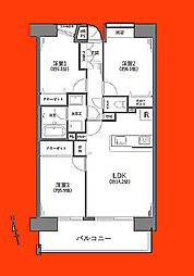 日神パレステージ海浜幕張 3LDKの間取図画像