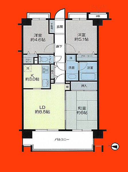間取りを拡大表示