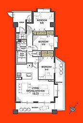 サンクレイドル薬園台弐番館 3LDKの間取図画像