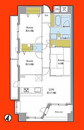ライオンズステーションプラザ西千葉 3LDKの間取図画像