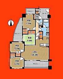 サンクタス新松戸ヴィレーヴ 4SLDKの間取図画像