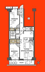 モア・ステージ新浦安 2LDKの間取図画像