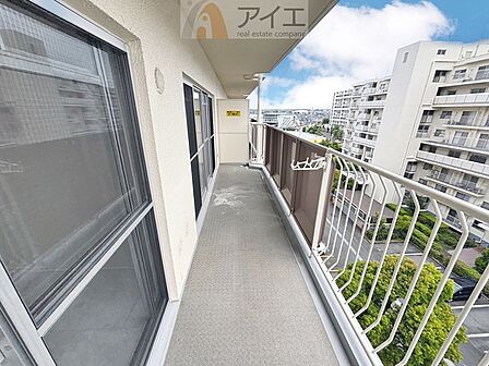 南面バルコニーで毎日のお洗濯も快適