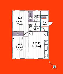 キャッスル稲毛 2LDKの間取図画像