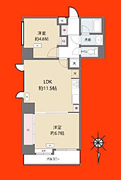 グランドステータス船橋本町 2LDKの間取図画像
