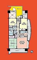 ダイアパレスポートアネックス千葉 3LDKの間取図画像