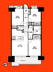 ライオンズシティ本八幡 3LDKの間取図画像