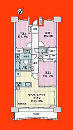 ライオンズマンション千葉グランドタワー 3LDKの間取図画像