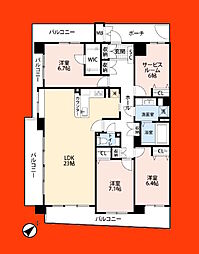 グラン津田沼ヒルズ 3SLDKの間取図画像