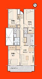 ビューパレー船橋三番街 3LDKの間取図画像