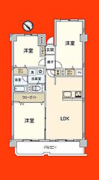 第3稲毛ハイツ28 3LDKの間取図画像