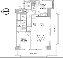 トーク御所山 1SLDKの間取図画像