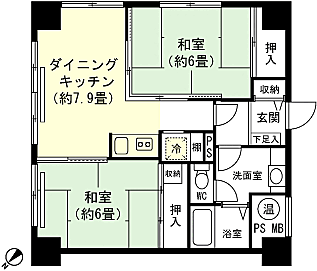 間取り ピステ湯沢 6階/-