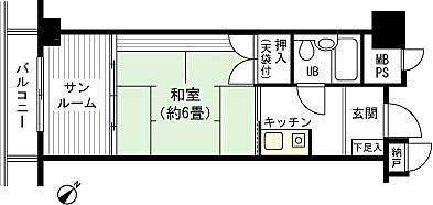 間取り サニックス水上壱番館 10階/-